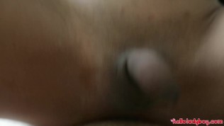 Sexy ladyboy with big fake tits fucked by white guy